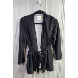 Womens Lysse Black Cardigan Sweater Tie Closure Front Elastic Waist Size Medium